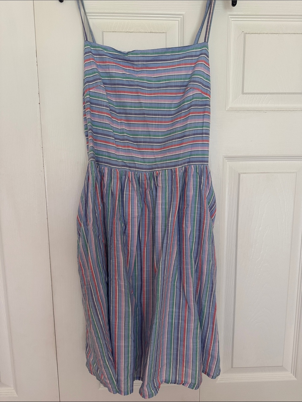 GAP Striped Mini Dress in Blue, Pink, Green